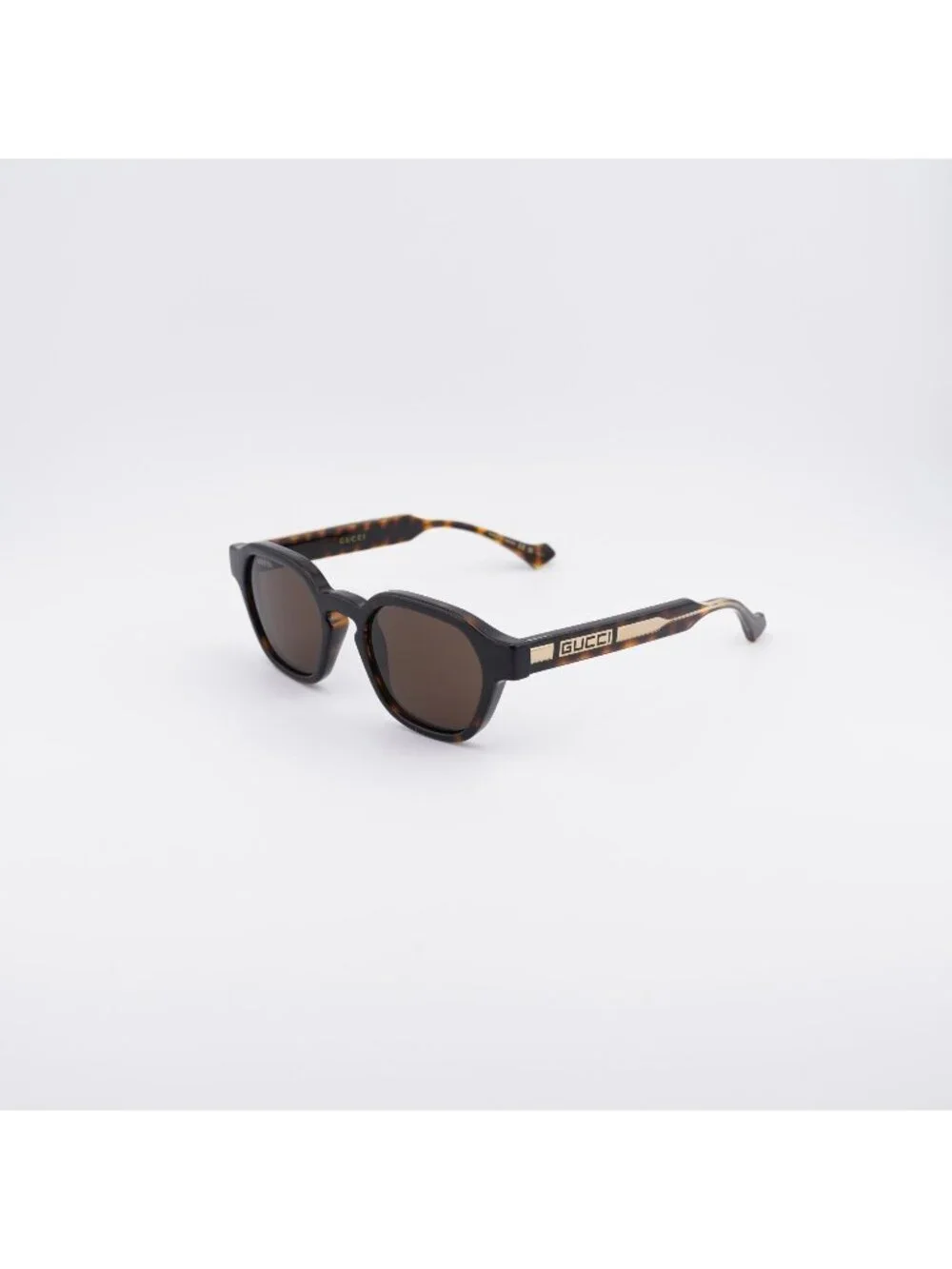 Gucci GG1730S 002 Sunglasses Havana Square Frame, Brown Lenses